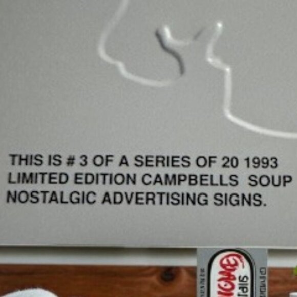 1993 Campbell’s Soup Tin Sign #3 of 20 – AAA Sign Co. Vintage Collector’s Piece - Picture 2 of 4